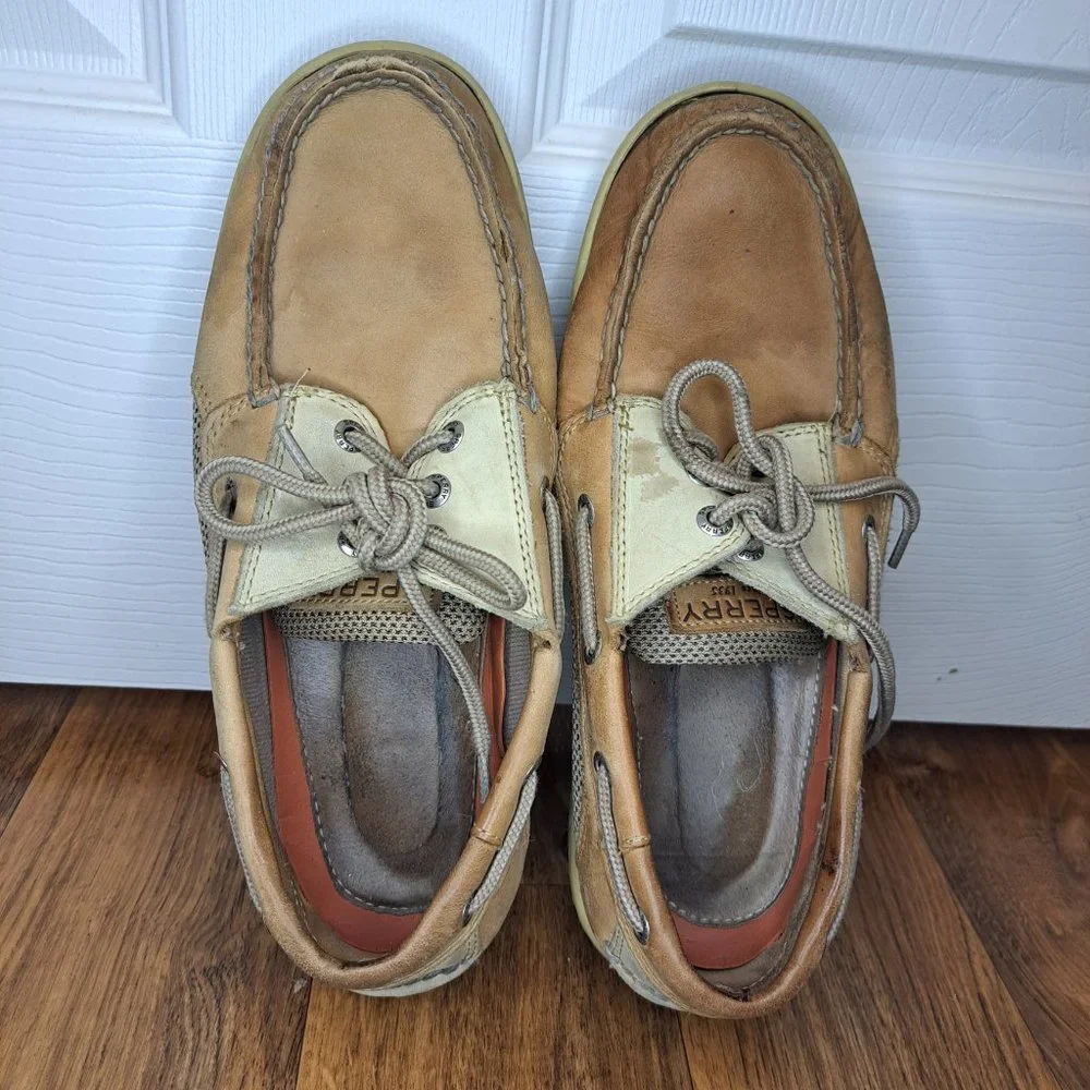 Sperry Top Siders Boat Shoes Tan Size 8